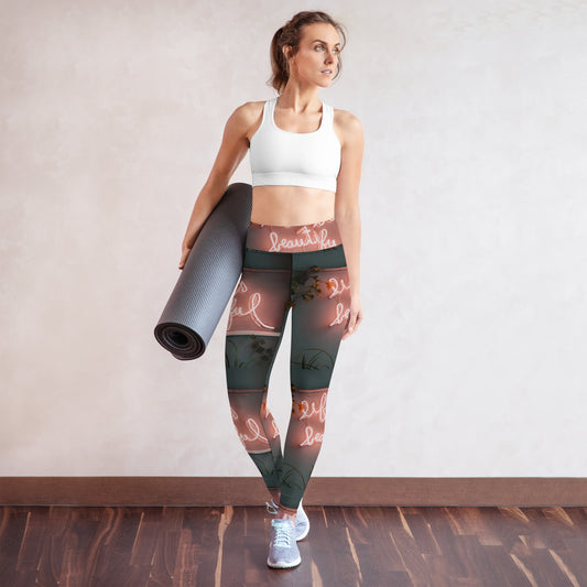 Life is Beautiful Yoga Leggings