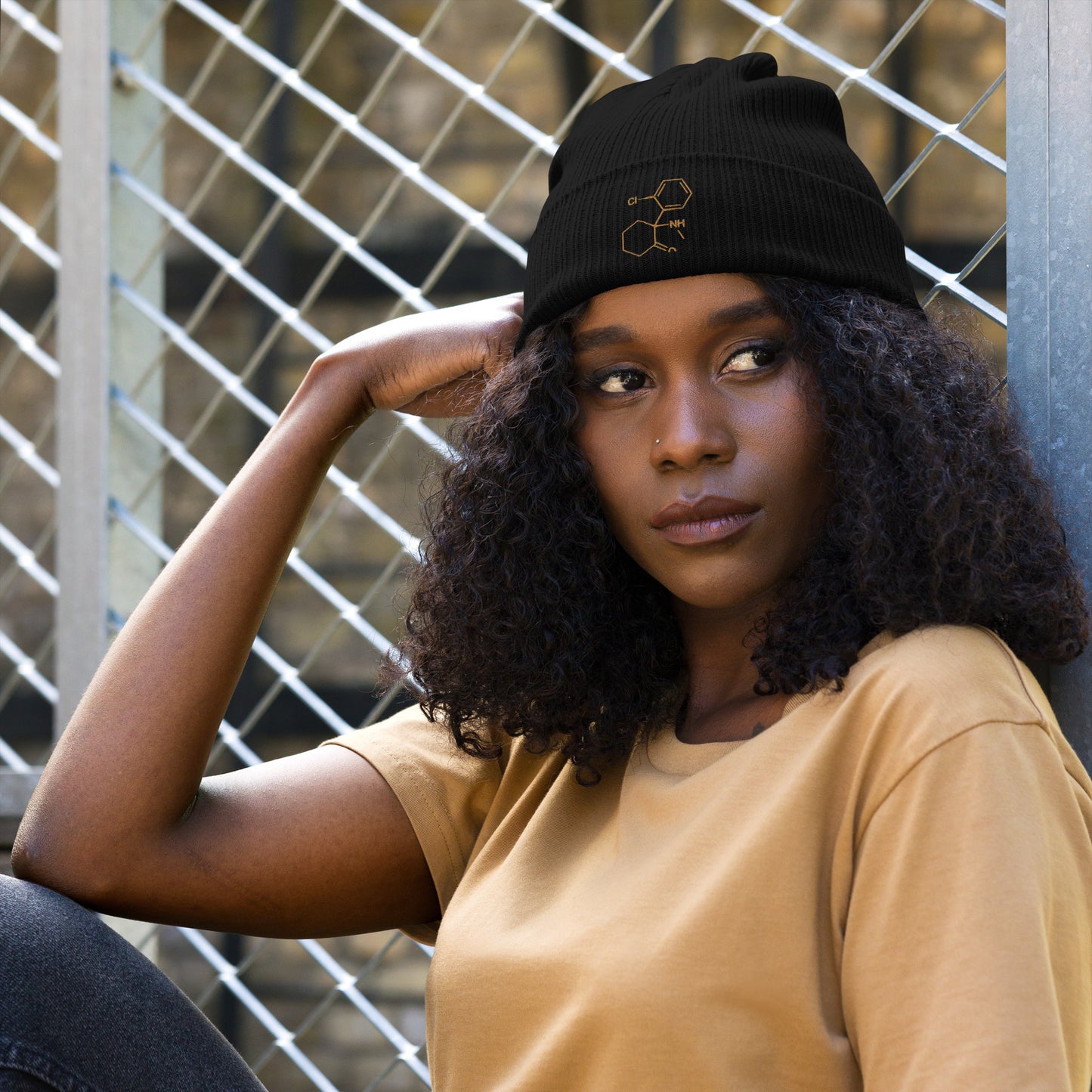 Ketamine Organic ribbed beanie